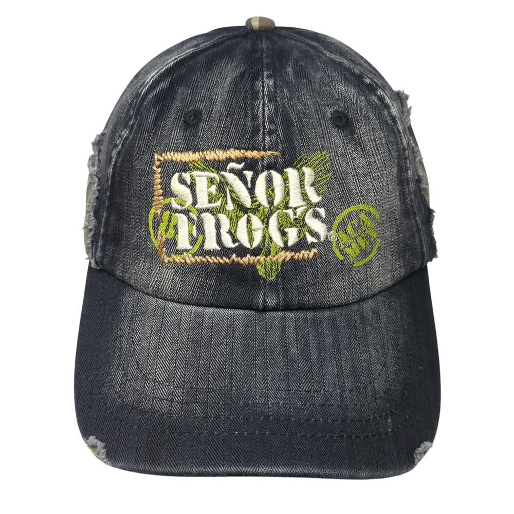Señor Frogs Strapback Baseball Cap Multi One Size Adjustable Distressed 6 Panel